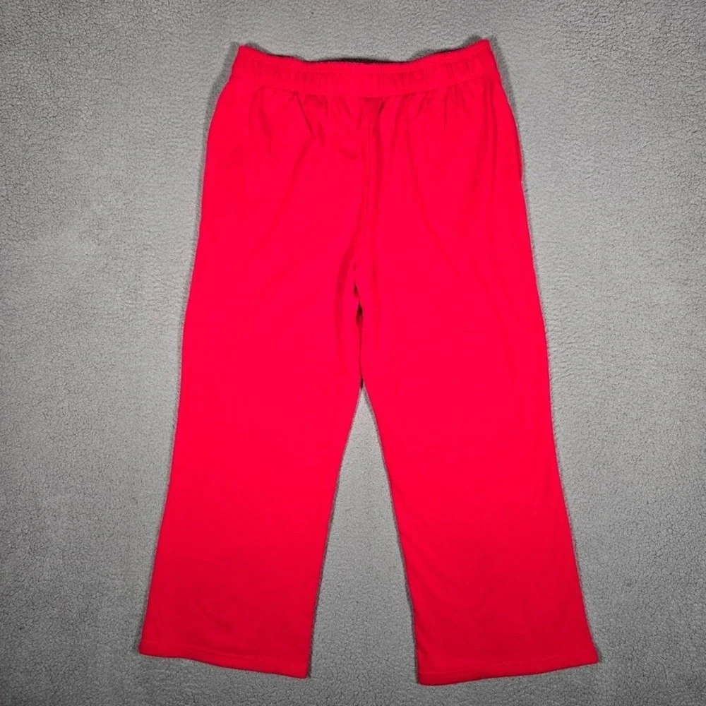 Fabletics Pants Womens XXL 1X Red Year Round Wide Leg Elastic Waist Sweatpants